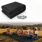 Daromigo tapis de tente respirant 400x400cm tapis de sol camping ext�rieur pour auvent et caravane noir ...