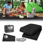 Daromigo tapis de tente respirant 400x600cm tapis de sol camping ext�rieur pour auvent et caravane noir ...