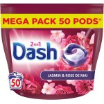 Dash 2 - en - 1 pods lessive capsules50 lavagesjasmin et rose de maiultra nettoyant et fracheur longue ...