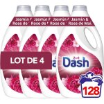 Dash 2en1 lessive liquide 128 lavages (4x32) jasmin et rose de mai