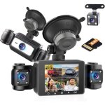 Dash cam hikity 4 canaux fhd 1080p 360� avec carte sd 64 go - surveillance parking