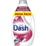 Dash lessive liquide 2en 1 jasmin & rose de mai le bidon de 2700ml