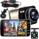 Dashcam avant arri�re camera embarqu�e voiture 1080p fhd 4 camera voiture grand angle de 336 � g - capteur ...