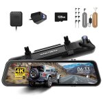 Dashcam avant arri�re wolfbox g900 pro 4k avec kit hardwire carte 128go �cran 12 wifi 5. 8ghz gps