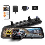 Dashcam avant arrire wolfbox g900pro 4k cran 12 wifi 5. 8ghz gps sony starvis 2 vision nocturne g - ...
