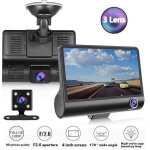 Dashcam pour voiture 3 cameras full hd 1080p double objectif ecran lcd de 4. 0 pouces avec vue arriere ... Dashcam pour voiture 3 cameras full hd 1080p double objectif ecran lcd de 4. 0 pouces avec vue arriere ...