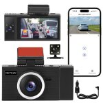 Dashcam voiture � double objectif 1080p hd grand angle de 140� vision de nuit cam�ra de vioture