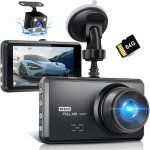 Dashcam voiture - miden s7 - 2. 5k uhd - grand angle 336� - �cran ips 3. 2 - carte sd 64 go