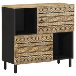 Solde dautomnebuffet bahut vaisselier - ruigou - commode pour salon 80x335x75cm bois de manguier brut ...