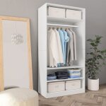 Solde dautomnegarde - robe - ruigou - armoire dapothicaire / armoire chambre blanc 100 x 50 x 200cm bois ...