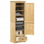 Solde dautomnegarde - robe - ruigou - armoire dapothicaire / armoire chambre corona 55x38x170cm bois ...