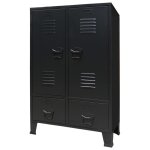 Solde dautomnegarde - robe - ruigou - armoire dapothicaire / armoire chambre mtal de style industriel ...