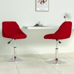 Soldes dautomnelot de 2 chaises pivotantes � manger - pieds antid�rapants et pour salon - rouge bordeaux ...