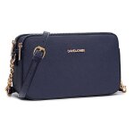 David jones - petit sac bandoulire femme - besace chanes port epaule cuir pu 3 compartiments - sacoche ...