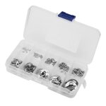 Dba 120pcs 304 kit de circlips 1. 5mm - 10mm e - clip en acier inoxydable