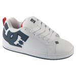 Dc shoes court graffik ? baskets homme blanches en cuir amorti et adh�rence pour skate