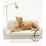 Dear bear ours en peluche gante tigre 130cm orange