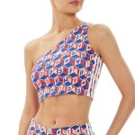 D�bardeur bleu / rouge / blanc femme adidas farm