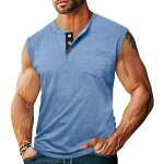 Débardeur homme sans manches regular fit casual top ete col henley avec poches couleur unie confortable ... Débardeur homme sans manches regular fit casual top ete col henley avec poches couleur unie confortable ...