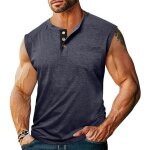Débardeur homme sans manches regular fit casual top ete col henley avec poches couleur unie confortable ... Débardeur homme sans manches regular fit casual top ete col henley avec poches couleur unie confortable ...