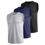 D�bardeur de sport - lot de 3 - 4xl - respirant - s�chage rapide - noir