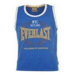 Dbardeur de sport - everlast - bleu - 100% coton - respirant - sans manche