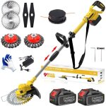 D�broussailleuse 21v - fiutazge - 4 - en - 1 - 2 batteries 4. 0ah - t�te pivotante 90� - jardin