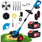 Dbroussailleuse lectrique - home fit training - 21v - 3 types de lames - batterie 4. 0ah - rglable ...