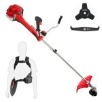 Dbroussailleuse thermique professionnelle 62 cm - 2 tps - 2en1 - coupe - bordure - tte double fil ...