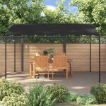 ?soldes dec)auvent anthracite 4x3 m 180 g / m� tissu et acier - �l�gante tonnelle - pavillon pique - ...