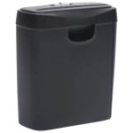 D�chiqueteuse de papier - vidaxl - 6 feuilles - coupe en bandes - noir - bac 10 l