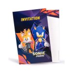 Dcos et animations - 8 cartes dinvitation sonic prime 10 x15 cm