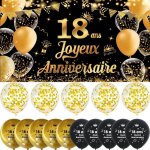 Deco anniversaire 18 ans bannière joyeux anniversaire 18 ans avec 15 ballons danniversaire décoration ... Deco anniversaire 18 ans bannière joyeux anniversaire 18 ans avec 15 ballons danniversaire décoration ...