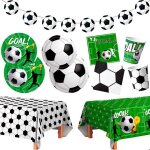 Deco anniversaire vaisselle kit football vaisselle de fte dcoration de fte danniversaire football
