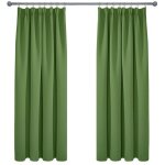 Deconovo 2 pièces rideaux occultants de porte thermique anti froid rideau salon galon fronceur vert 140x175cm ... Deconovo 2 pièces rideaux occultants de porte thermique anti froid rideau salon galon fronceur vert 140x175cm ...