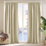 Deconovo 2 pièces rideaux occultants de porte thermique anti froid rideau salon galon fronceurjaune moutarde ... Deconovo 2 pièces rideaux occultants de porte thermique anti froid rideau salon galon fronceurjaune moutarde ...