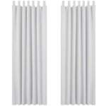 Deconovo lot de 2 rideaux occultants isolants termique avec argente motif imprim gris perle 140x260cm ...