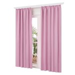 Deconovo lot de 2 rideaux occultant design thermique anti froids isolation rideau salon rose 140175cm ...