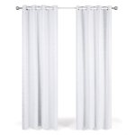 Deconovo lot de 2 thermique anti froid argente motif rideaux occultants a oeillets gris perle  oeillets ...