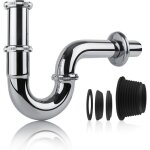 Siphon de lavabo - decopine - g11 / 4 x 32 mm - inox - r�glable hauteur 110 mm - longueur 280 mm