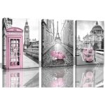 Paris decor toile murale pour salon chambre tour eiffel impression sur toile d�coration murale pour salle ...