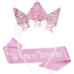D�corations pour le 11e anniversaire des filles serre - t�te et �charpe scintillante pour les filles ...