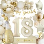 Decoration anniversaire 18 ans ballon 18 ans anniversaire de fête en beige or deco 18 ans ballon bannière ... Decoration anniversaire 18 ans ballon 18 ans anniversaire de fête en beige or deco 18 ans ballon bannière ...