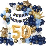 Decoration anniversaire 50 ans 50 ans décorations anniversaire de fête en bleu marine or deco 50 ans ... Decoration anniversaire 50 ans 50 ans décorations anniversaire de fête en bleu marine or deco 50 ans ...