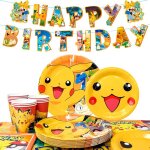 Decoration anniversaire pokmondeco anniversaire vaisselle kit pokmondcoration de fte danniversaire ...