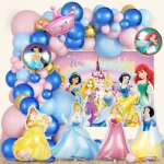 Decoration anniversaire princesseprincesse ballonprincesse foil ballonstoile de fond anniversaire princessedec ...