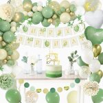 D�corations anniversaire vert or ballon anniversaire banni�re joyeux anniversaire deco ballon fille femmes ...