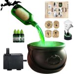 D�coration chaudron halloween - vintage - potion flottante - diffuseur - compact