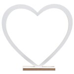 Décoration - marque - coeur en bois - 39x4x37cm - blanc - Élégante et naturelle Décoration - marque - coeur en bois - 39x4x37cm - blanc - Élégante et naturelle