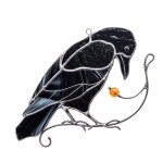 Dcoration de corbeau pendentif de corbeau gothique unique en mtal dcoration de corbeau accessoires ...